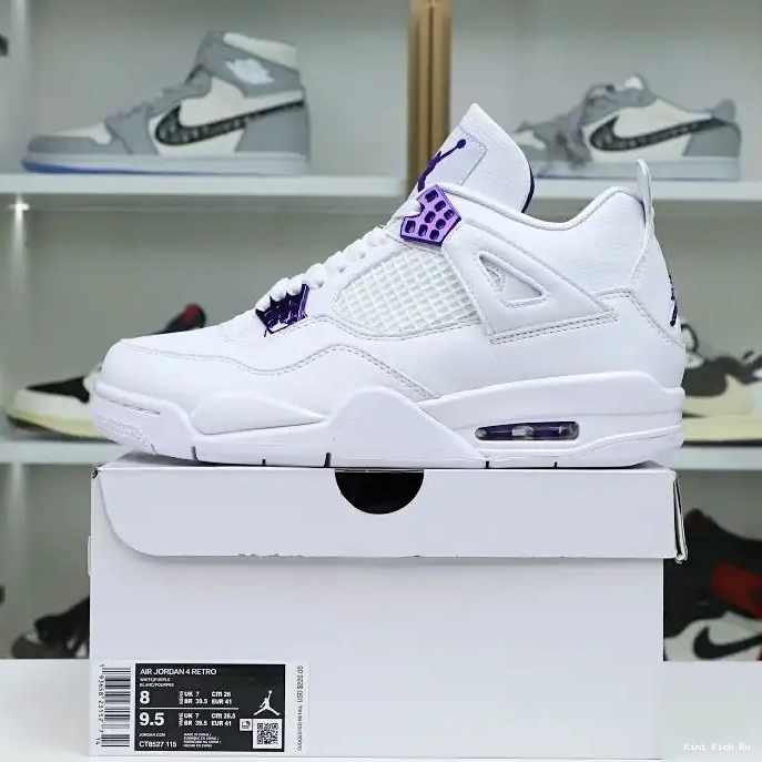 JORDAN AIR METALLIC 4 Kimikick PURPLE 0716